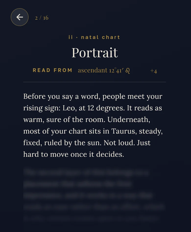 Alma natal chart chapter